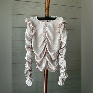 NWT H&M Ruched Longsleeves Blouse